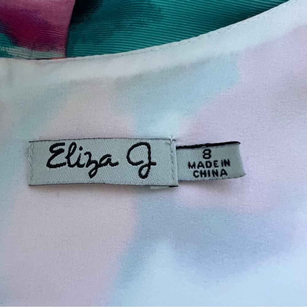 Eliza J Floral Watercolor Jewels Sheath Dress Size 8 or Medium - Picture 13 of 16